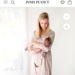 Posh peanut mommy & me matching swaddle and robe